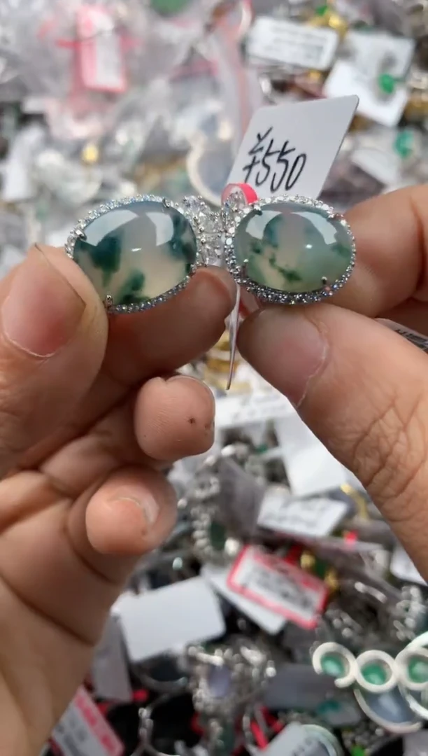 银S925镶嵌戒指翡翠11                5