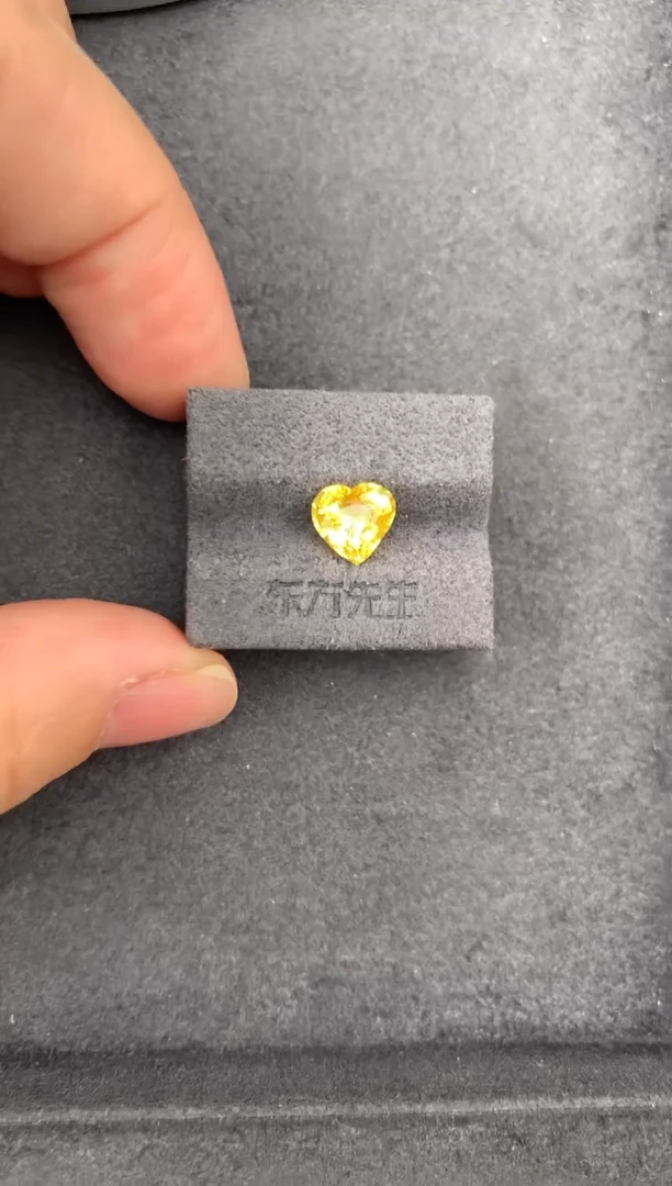 裸石彩色蓝宝石2ct黄蓝宝 GE 定制