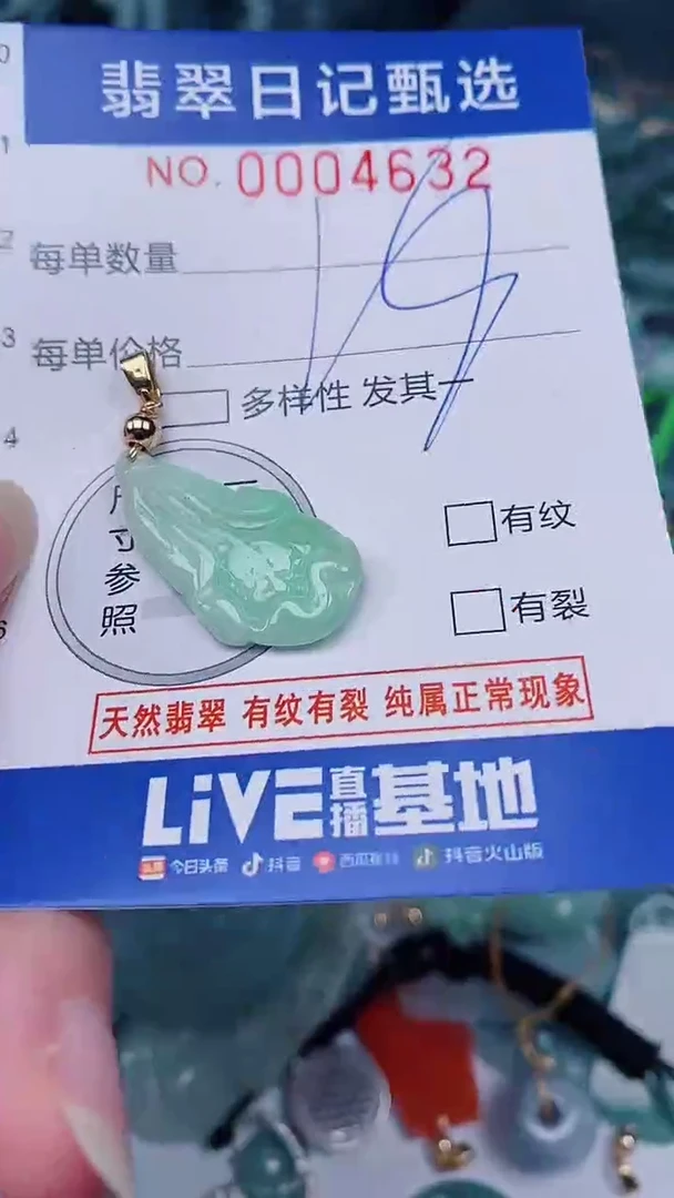 翡翠未镶嵌颈饰00004632