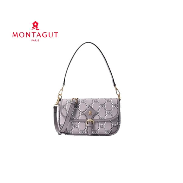 梦特娇女包2025新款PVC包包翻盖腋下包通勤时尚单肩斜挎包女