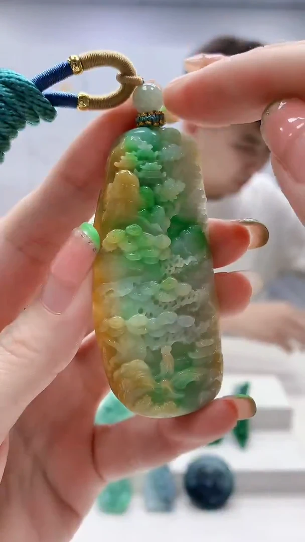 未镶嵌定制翡翠4868ry-毛货挂件116