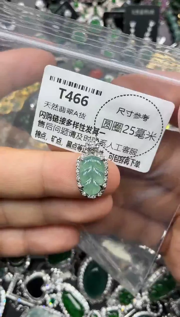 颈饰未镶嵌翡翠T466吊坠