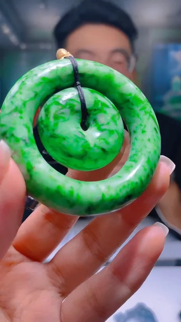 未镶嵌定制翡翠KK翡翠毛货吊坠-4