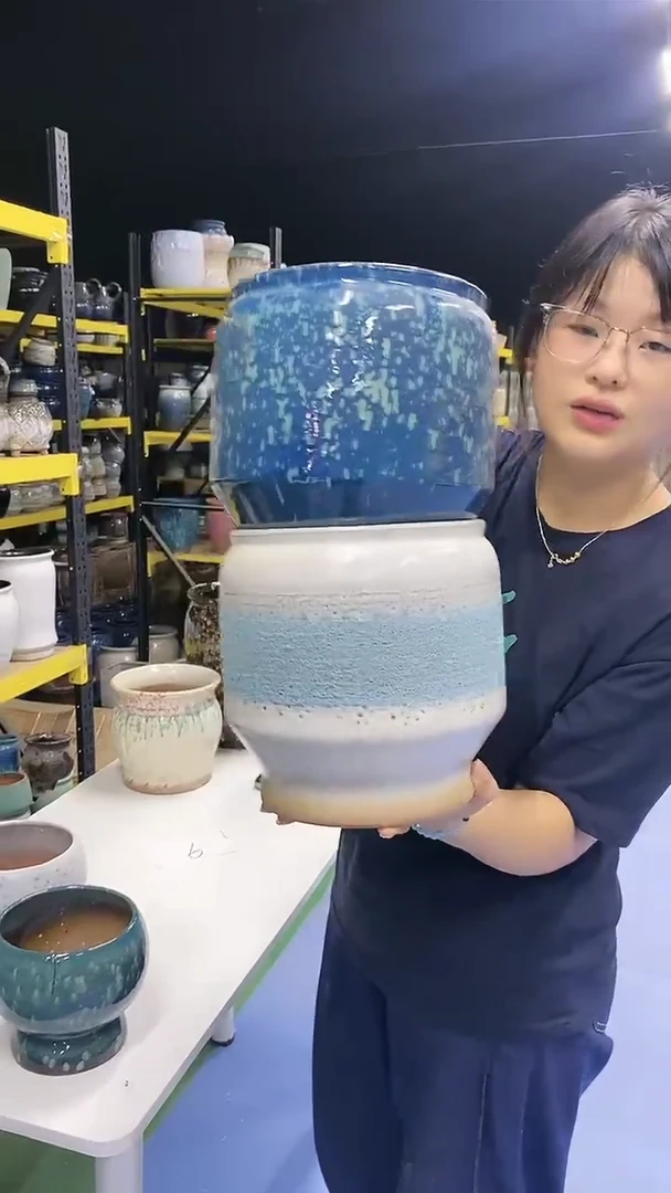 宜兴紫砂粗陶花盆