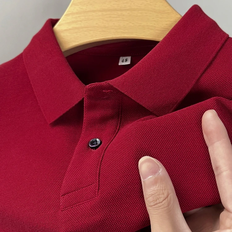 John Bunni高档纯棉长袖T恤男士春秋新款纯色商务休闲时尚POLO衫