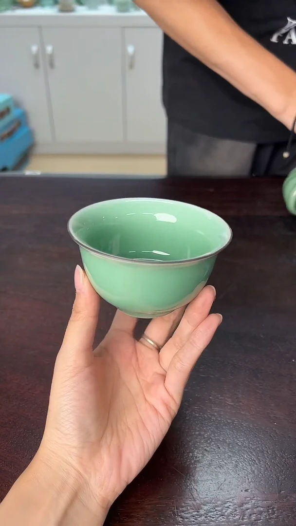 龙泉云间青瓷小米茶器