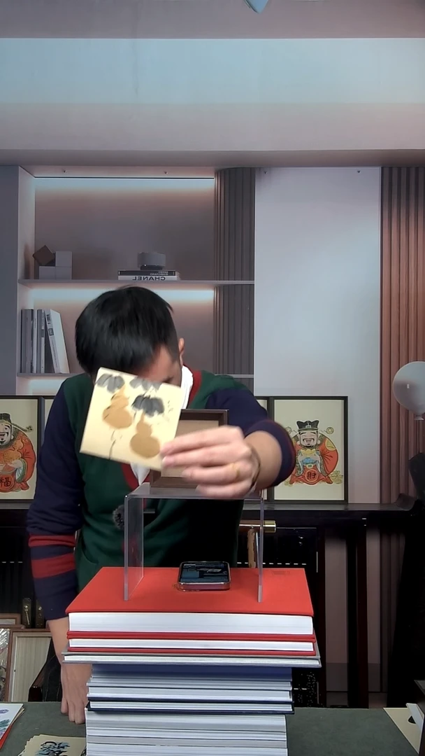 国画10*10不落名绘画带框发货  葫芦