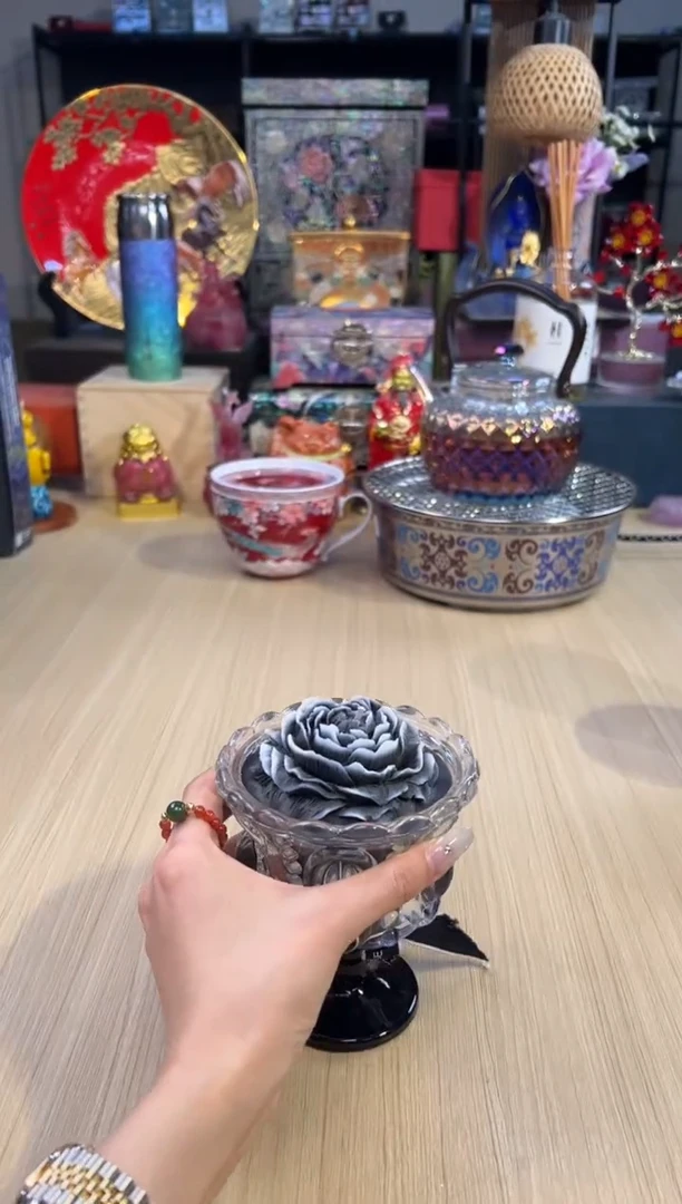 96山茶花香薰蜡烛-乌木玫瑰