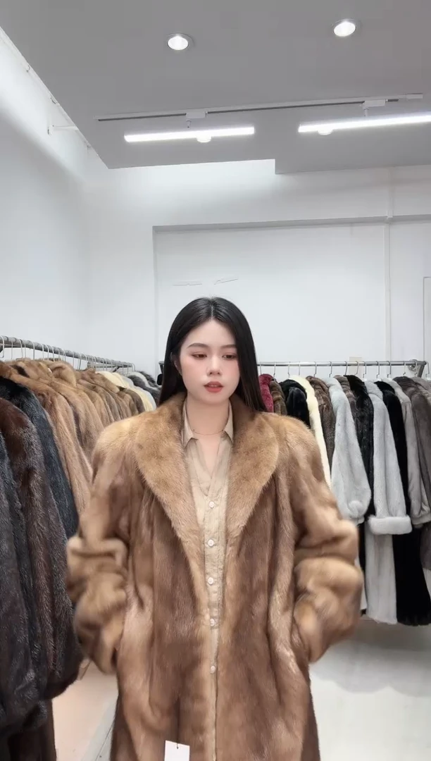 小橙子进口天然水貂毛皮草