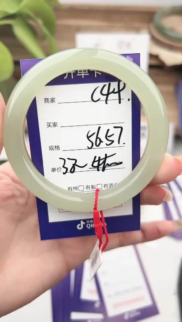 未镶嵌手镯和田玉微色差C49