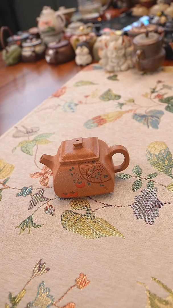 茶壶紫砂柿柿如意