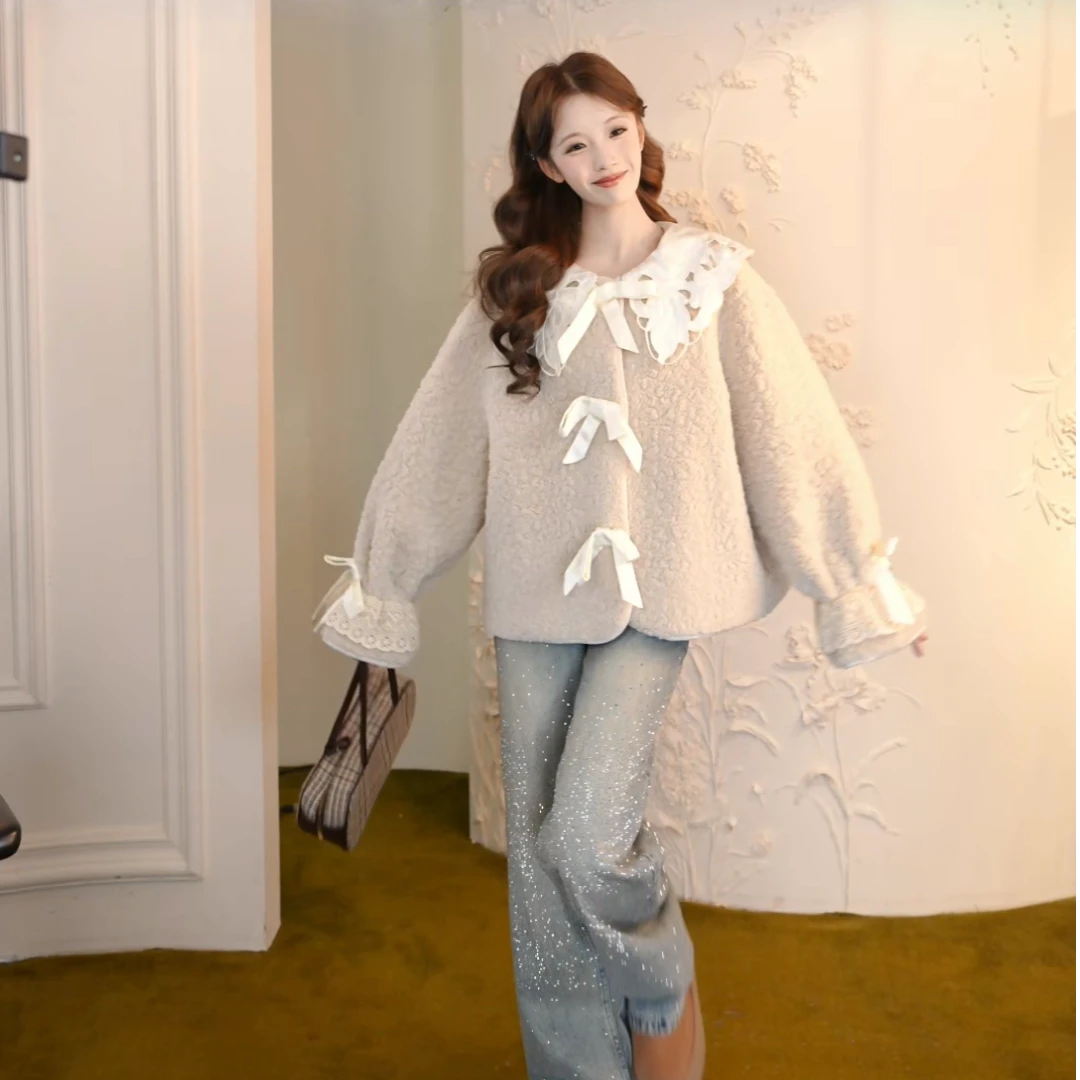 OAKMOO/【11.16 20:00】“绵柔的心事” 复古花边领子宽松外套