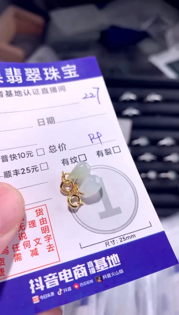 颈饰未镶嵌翡翠福瓜水滴227