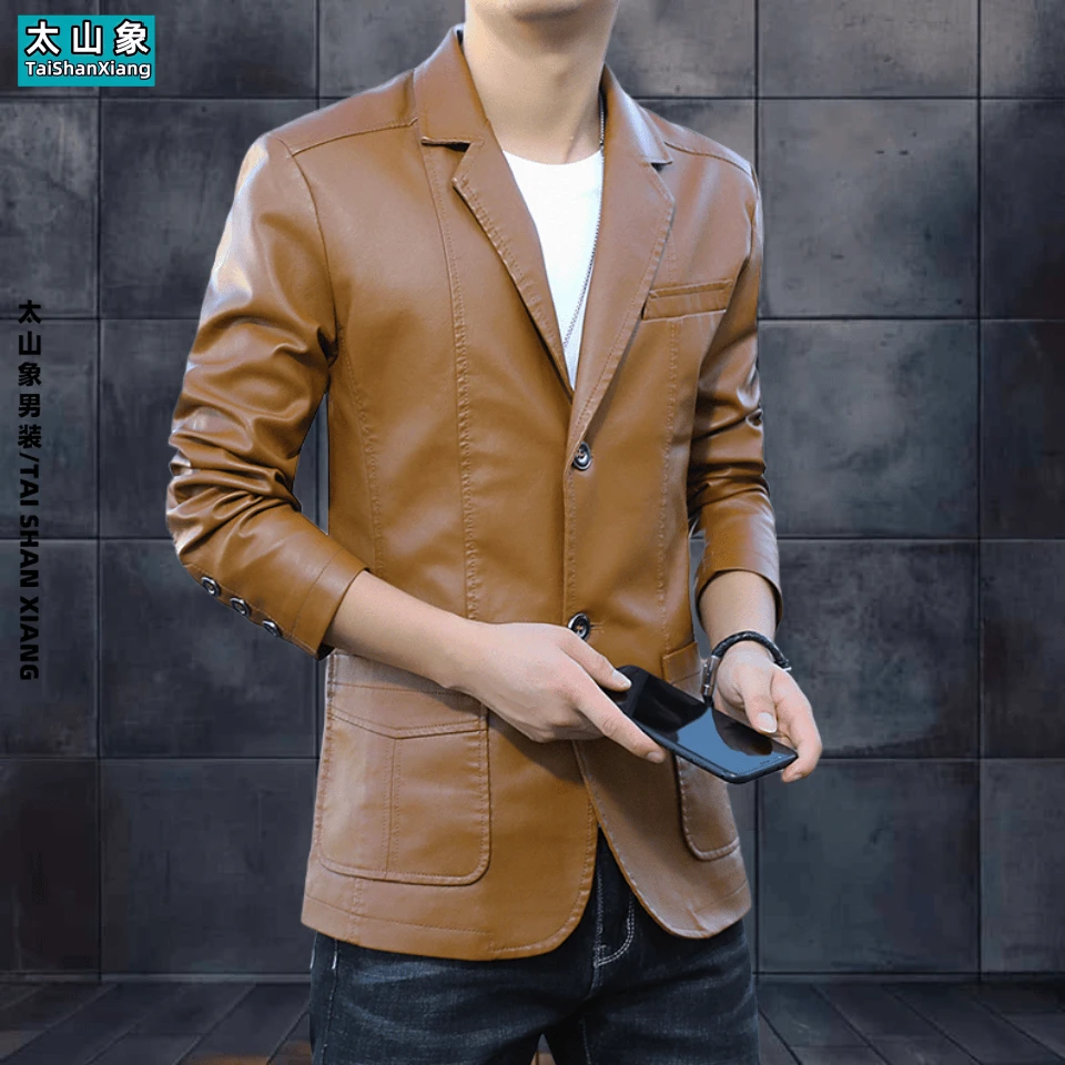 出口高档海宁皮衣男2026秋冬新款男士修身外套痞帅男款机车皮夹克
