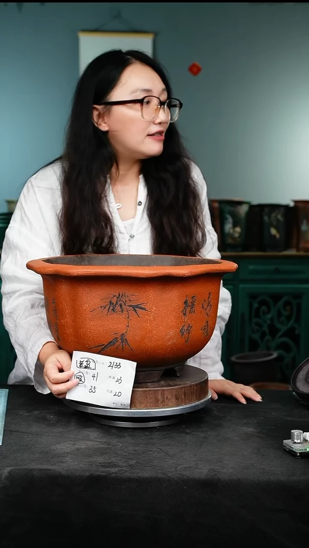 紫砂花盆2133瑕疵紫砂花盆