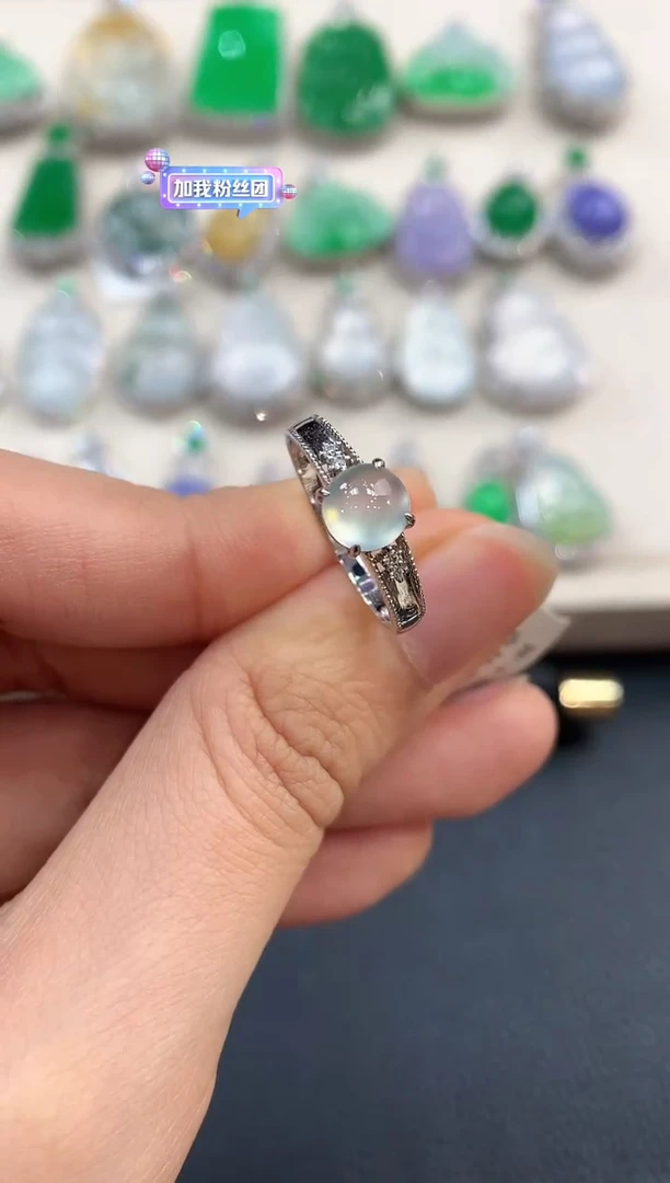 【闪购商品】翡翠戒指18K金镶嵌B17多样性一件发货