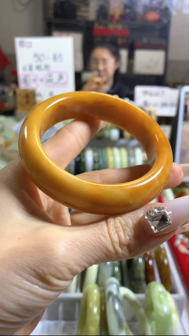 未镶嵌岫玉手镯42 58+