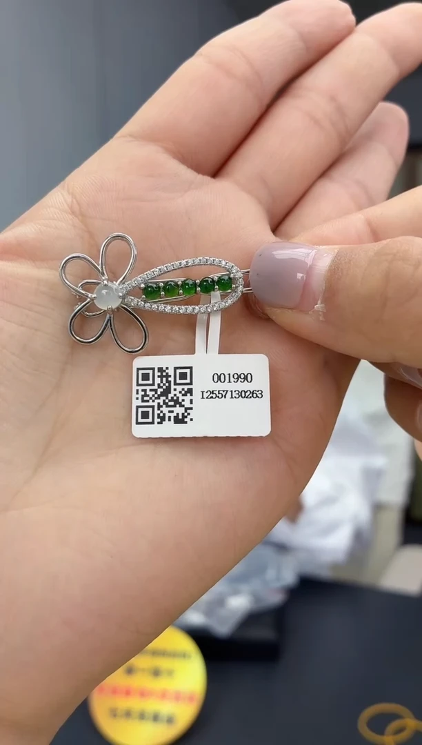 银S925镶嵌戒指翡翠多样性发货发一件