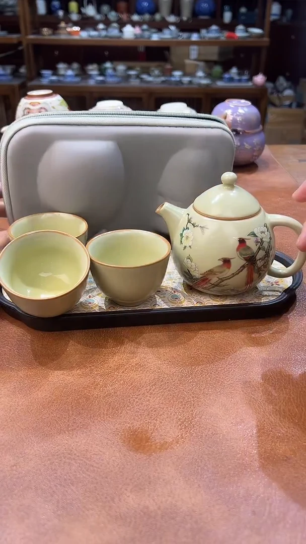 真的很便宜会开片的旅行茶具