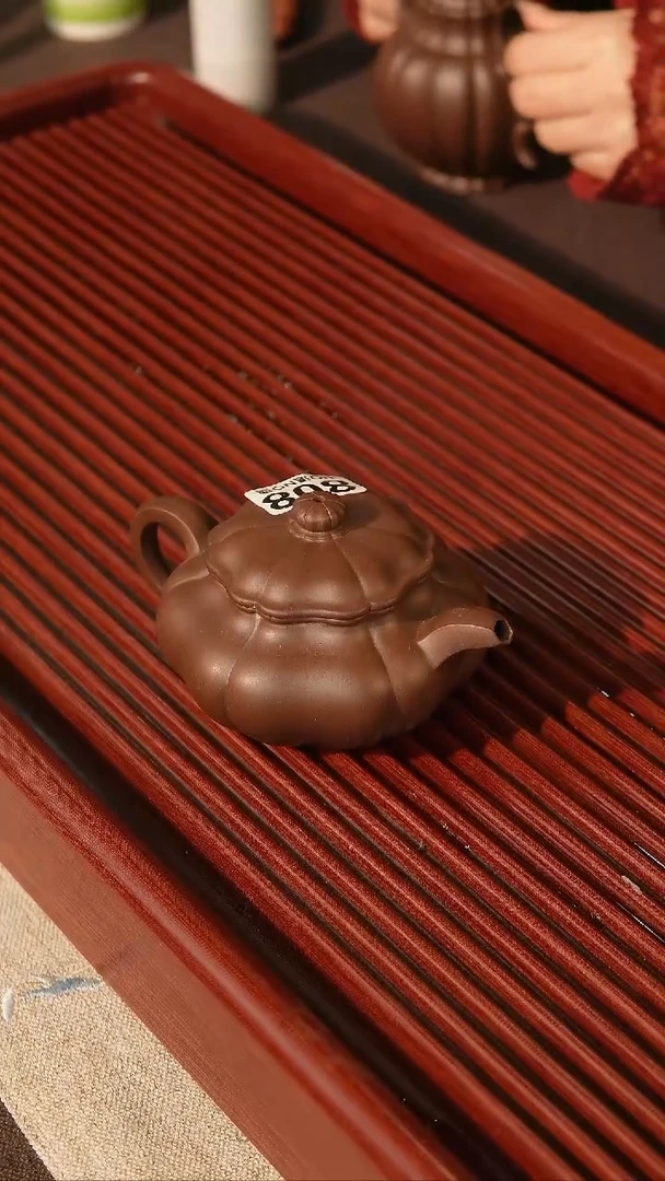 【闪购商品】紫砂茶壶底槽清锦囊葵仿古808