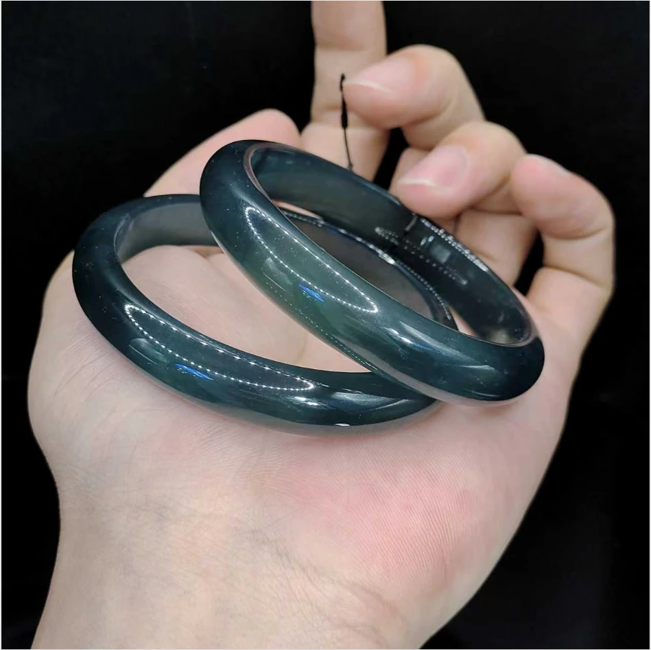 【老三珠宝】翡翠宽条手镯S16【多样性发其一】圈口53-63mm