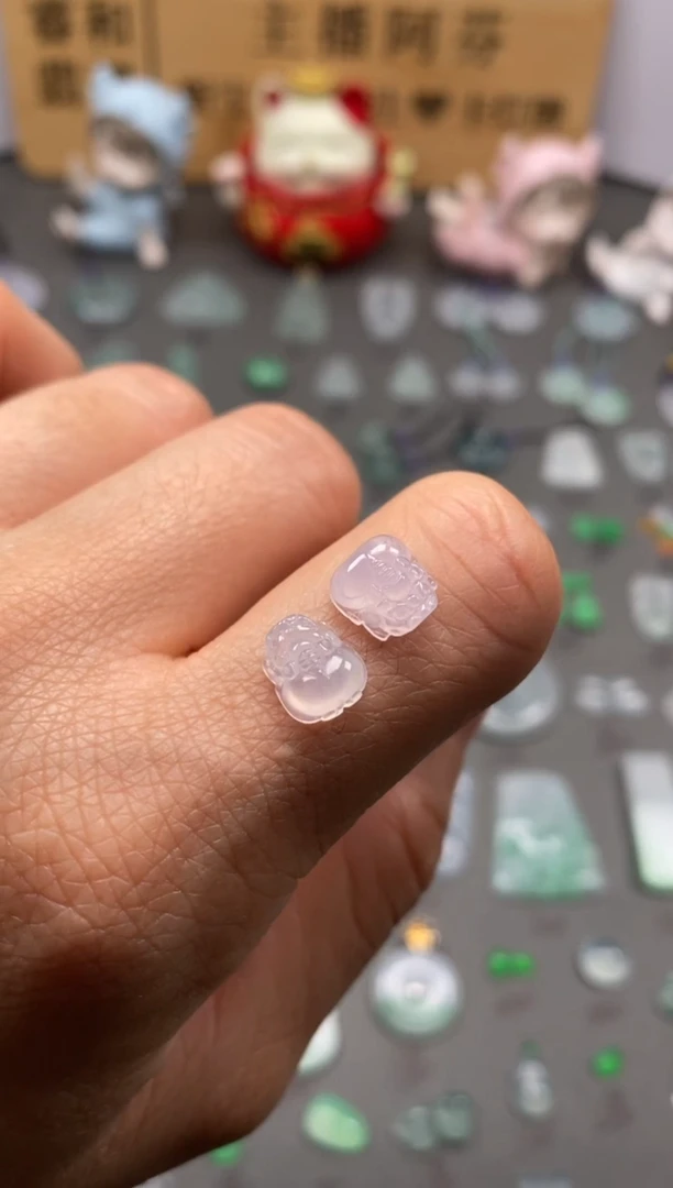 【闪购商品】翡翠颈饰未镶嵌冰貔貅1对/芬