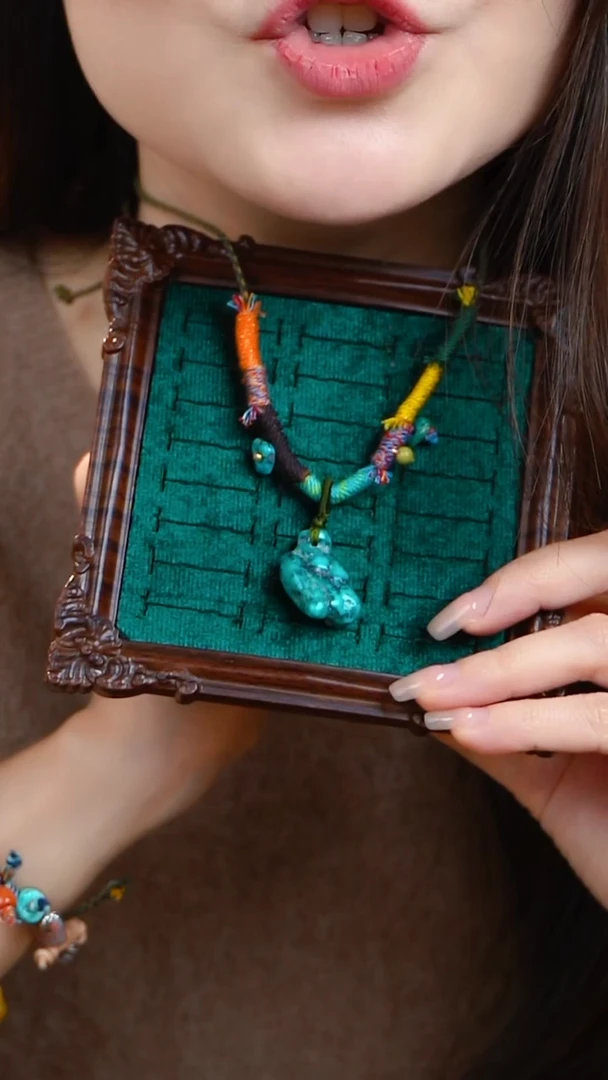 未镶嵌绿松石项链绿松