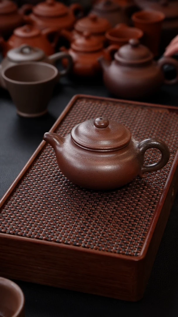 【闪购商品】仿古原矿紫砂壶249CC柴烧壶