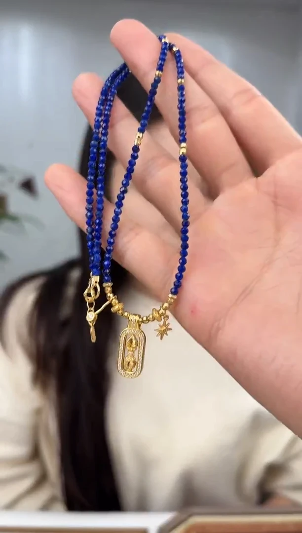 未镶嵌青金石颈饰鹤桉项链