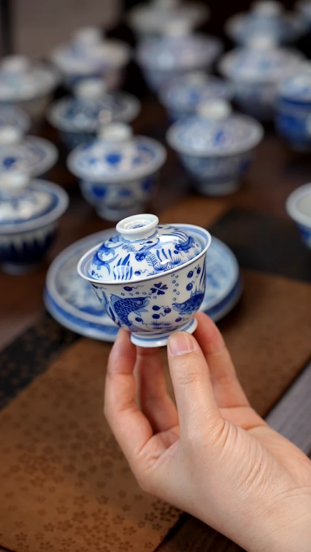 【闪购商品】群鱼盖碗111111111101