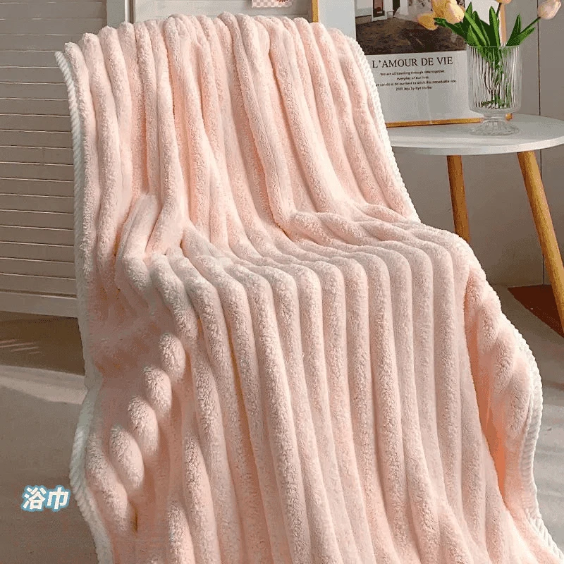 糖果椰奶条柔软加大浴巾速干吸水加厚洗澡巾通用家用情侣成人毛巾