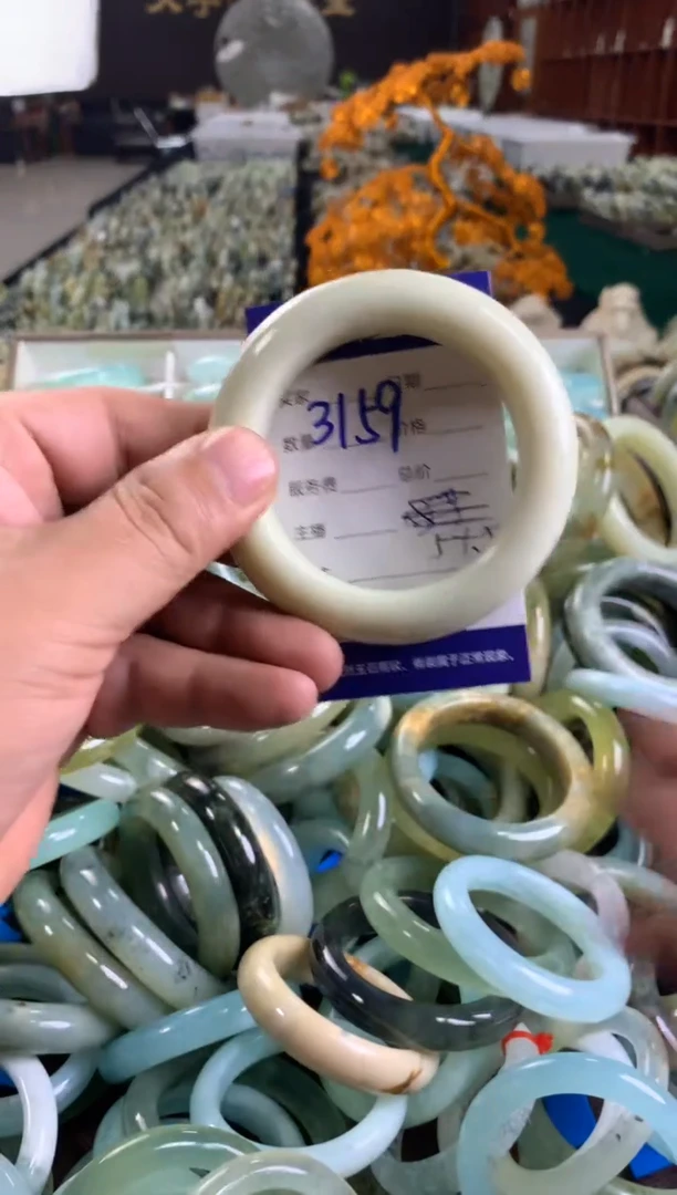 未镶嵌蛇纹石玉手镯3159