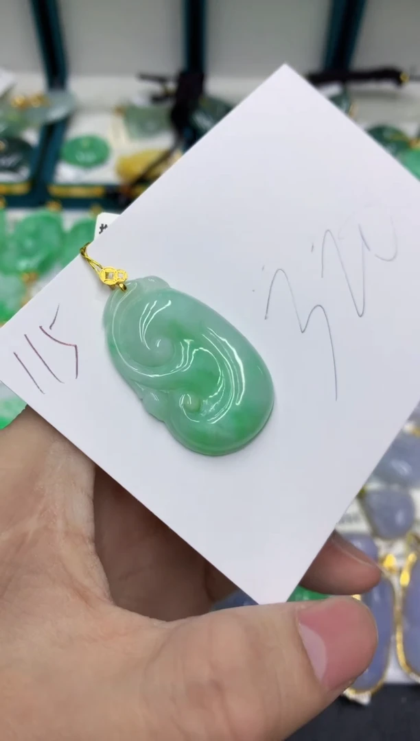 【闪购商品】翡翠颈饰18K金镶嵌号链接11111