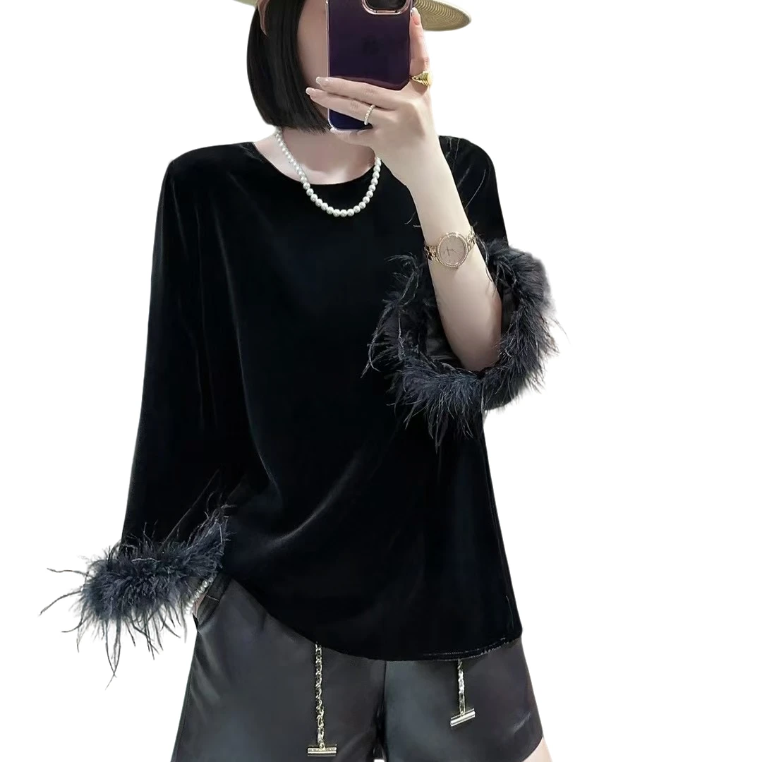 2033新款冬季新中式《冷清舟》打底长袖百搭圆领网红时尚保暖女士