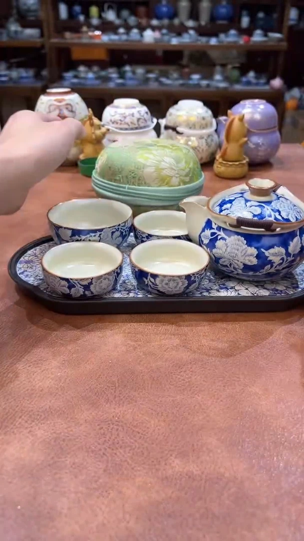 真的很便宜会开片的旅行茶具