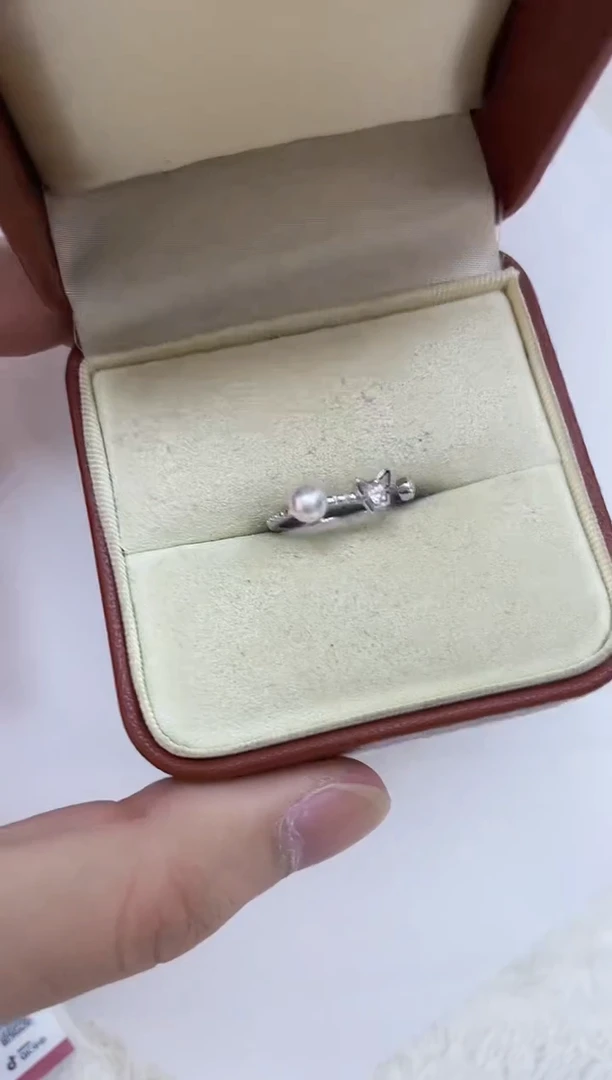 银S925镶嵌海水珍珠戒指