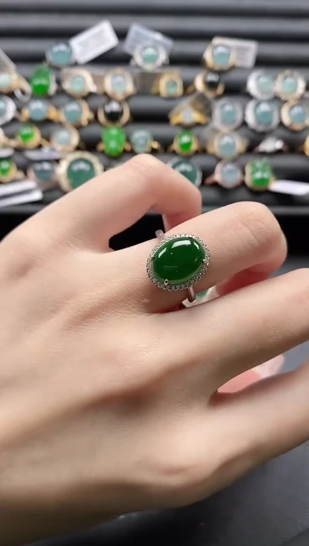 【闪购商品】翡翠戒指银S925镶嵌11111