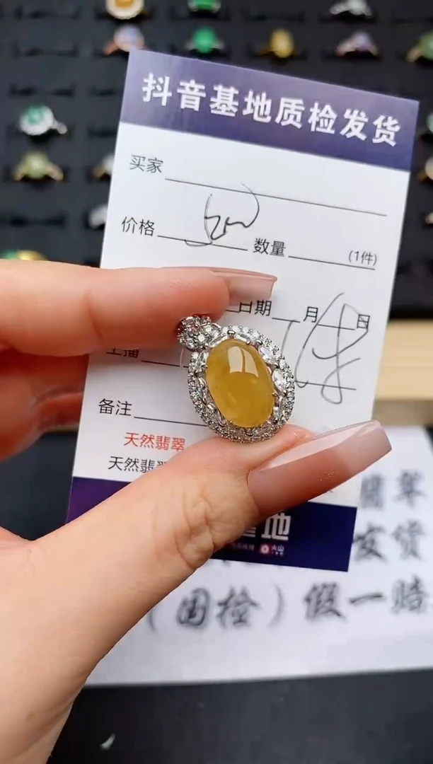 翡翠银S925镶嵌颈饰..............