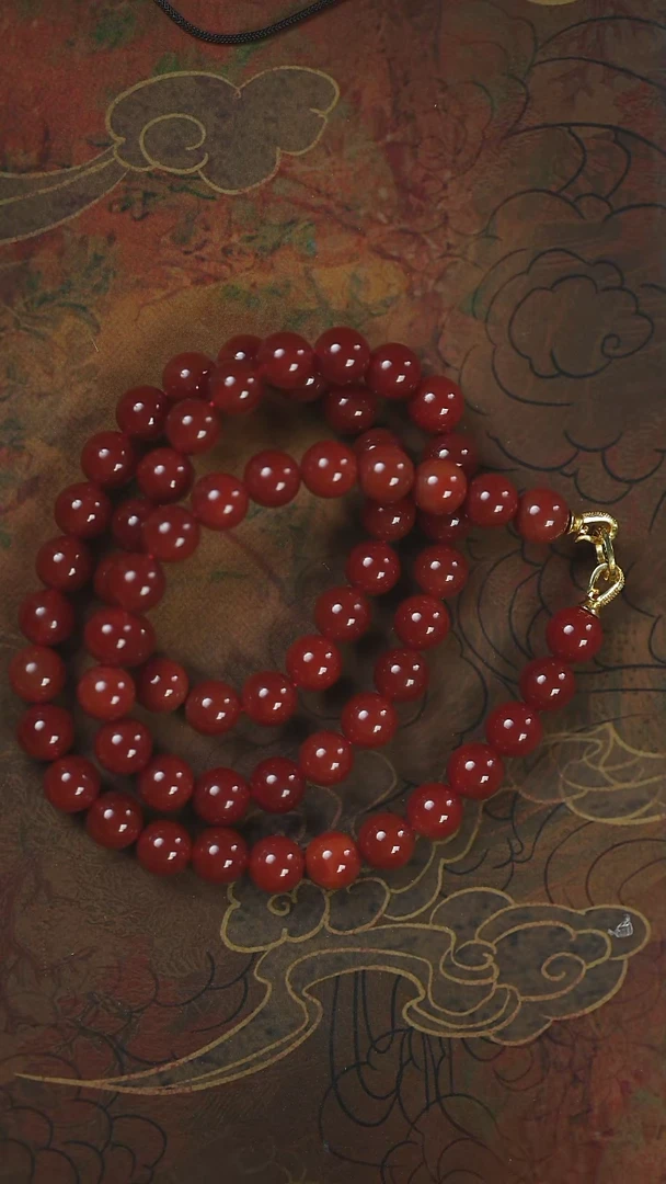 【闪购商品】玛瑙/玉髓项链未镶嵌冰红玛瑙14mm@@x892