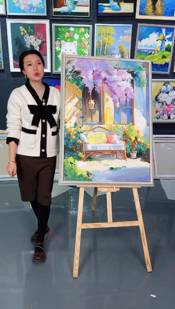 【闪购商品】油画38号 70*100院子-手绘油画