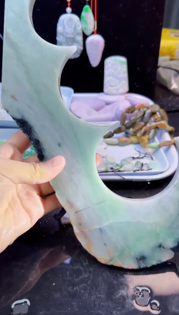 翡翠未镶嵌颈饰信**饰023天然A货翡翠