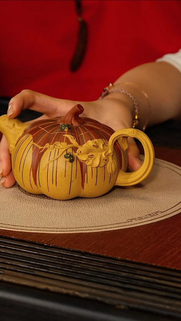 茶壶紫砂宜兴紫砂CYL 黄金朱泥 圣思桃 240cc