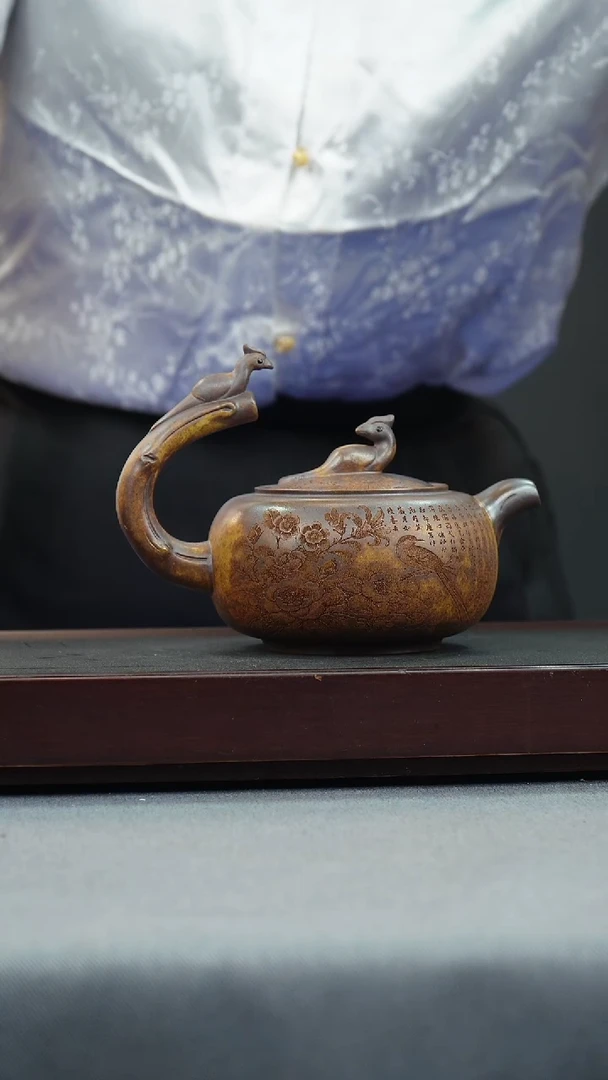 【闪购商品】紫砂茶壶龙骨金砂 凤求凰