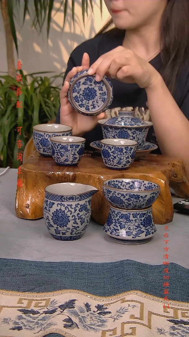 简装家用款7件套 老陶泥开片纹陶瓷茶具