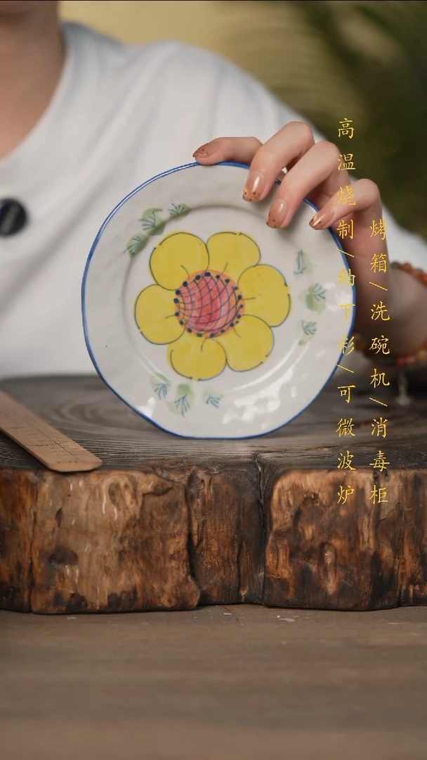 瓷片景德镇高温釉下彩可微波烤箱洗碗机