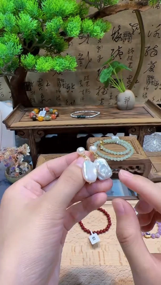 未镶嵌耳饰淡水珍珠耳饰@@