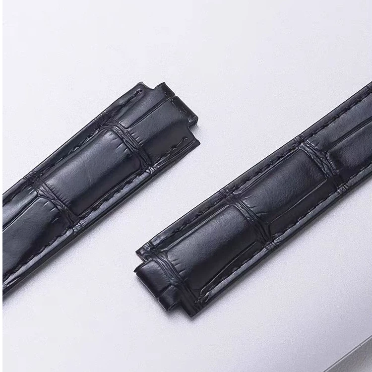 11适配【石英气球】真皮表带小牛皮鳄鱼纹男女同款表带