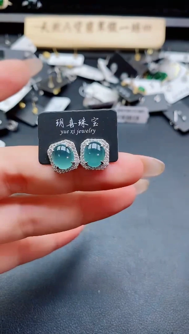 银S925镶嵌戒指翡翠1