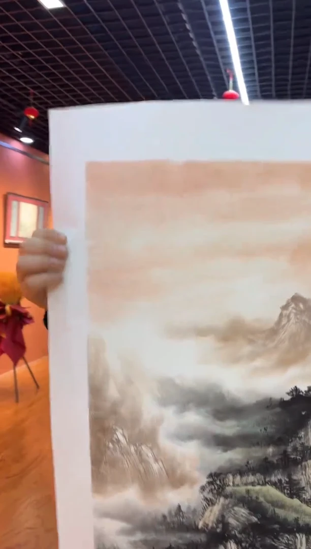 【闪购商品】国画周建真老师字画带亲笔合影证书3-28