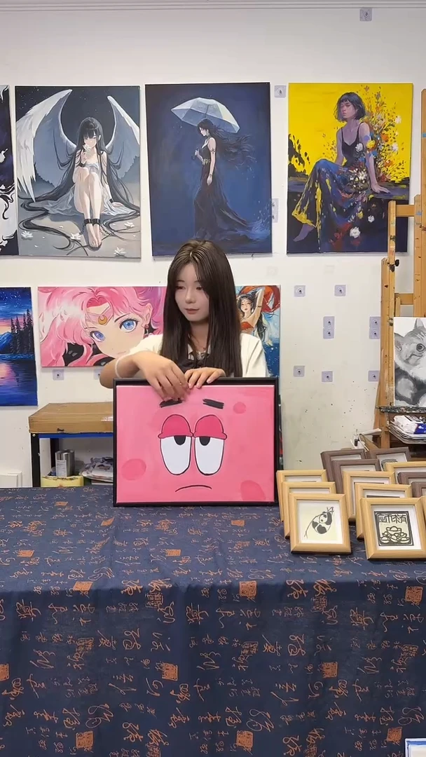 丙烯画零*-粉色派大星丙烯画y